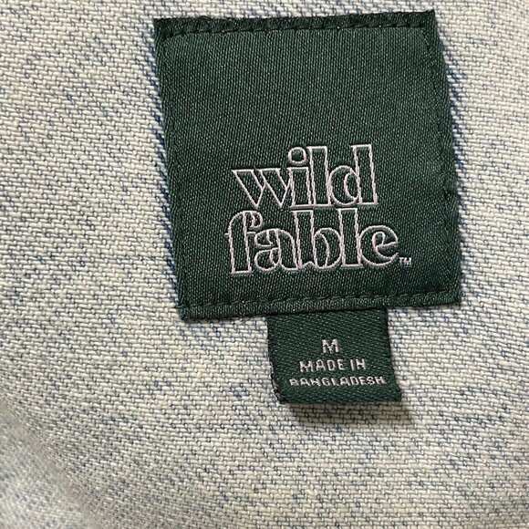 Cropped Acid Wash Denim Jacket Size M - Picture 3 of 4